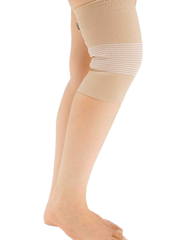 ELASTICATED KNEE PADS WITH SILICONE BAND