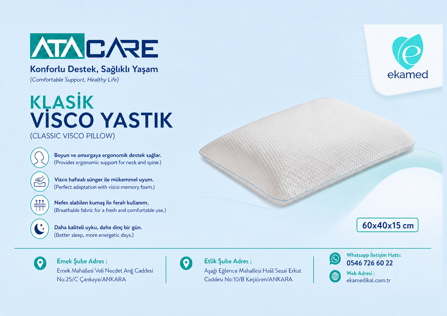 Klasik Vİsco Boyun Yastığı