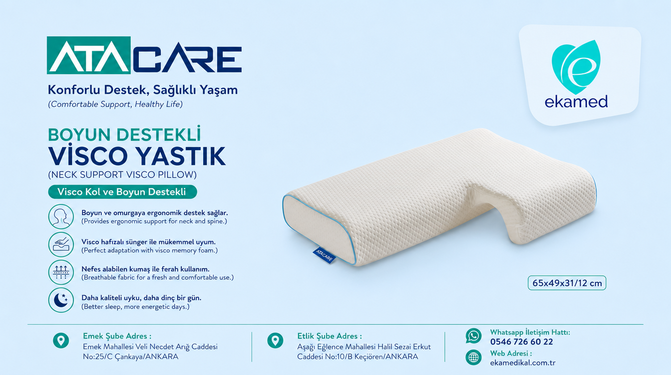 Visco Kol ve Boyun Destekli Yastık